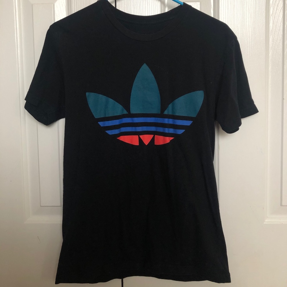 Adidas black graphic t-shirt